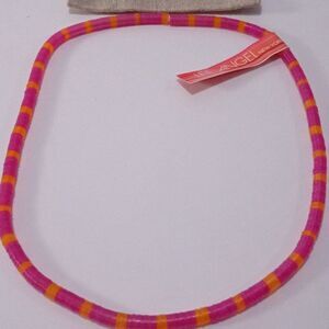 Lee Angel Pink Orange Disc Stretch by the sea necklace bracelet NWt 125